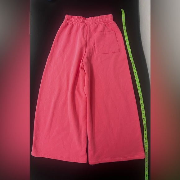 Zara Women's Wide Leg Cropped Soft Cotton Lined Casual Active Pants Sz: S - Picture 7 of 8